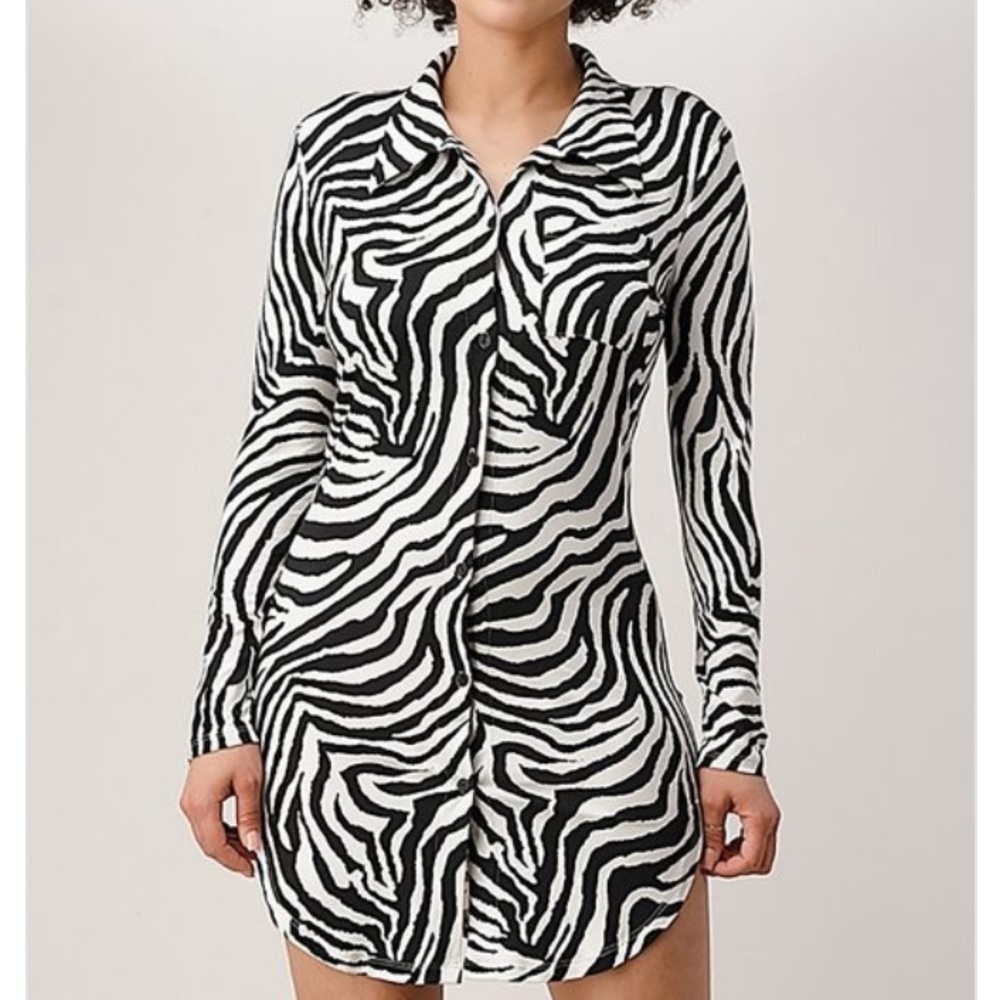 Zebra midi dress